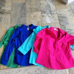 Chico's LOT of 4 No Iron Shirts ALL SIZE 1